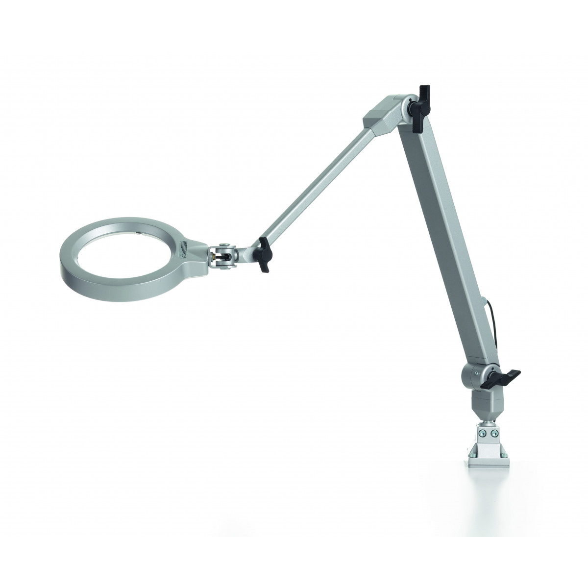 ESD ring magnifier lamp with articulated arm
